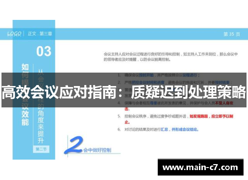 高效会议应对指南：质疑迟到处理策略