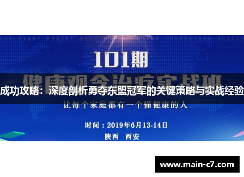 成功攻略：深度剖析勇夺东盟冠军的关键策略与实战经验